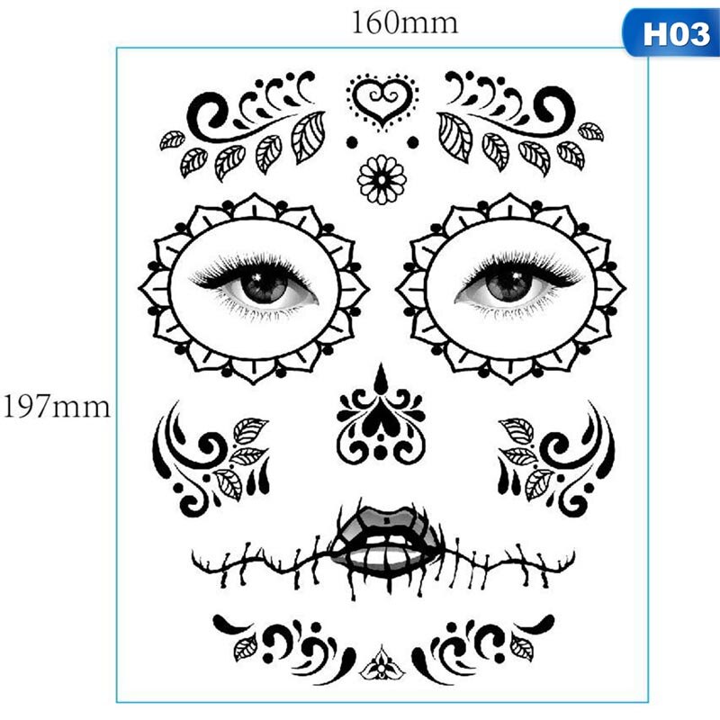 Cadılar Bayramı Halloween Dövme Tattoos 12li