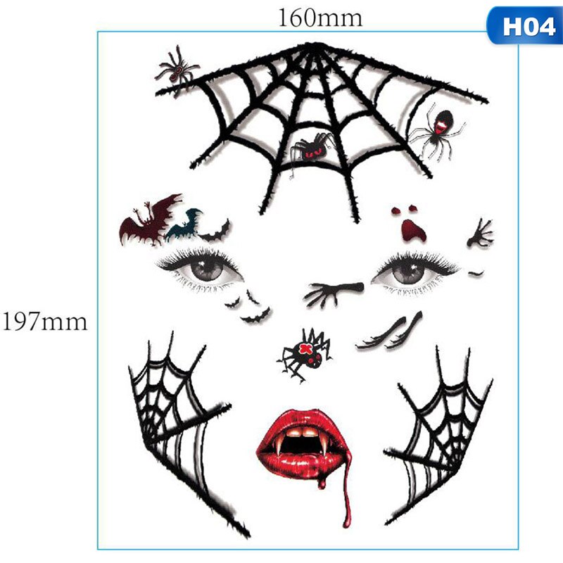 Cadılar Bayramı Halloween Dövme Tattoos 12li