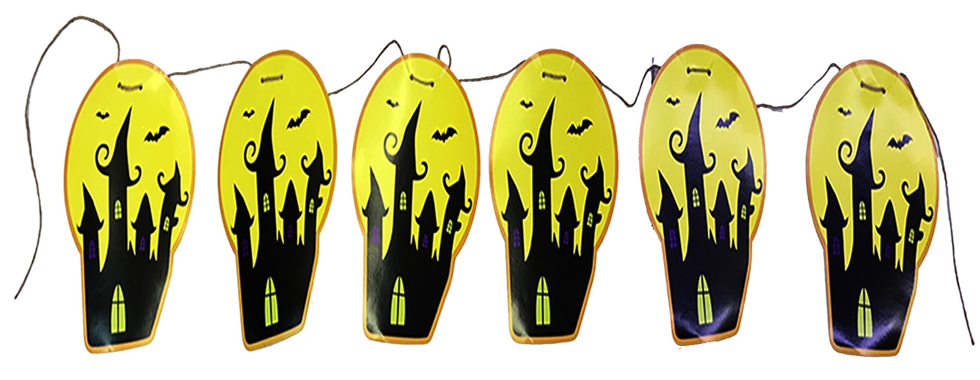 Cadılar Bayramı Halloween Siyah Şatolu Flama Afiş Banner 2 Metre