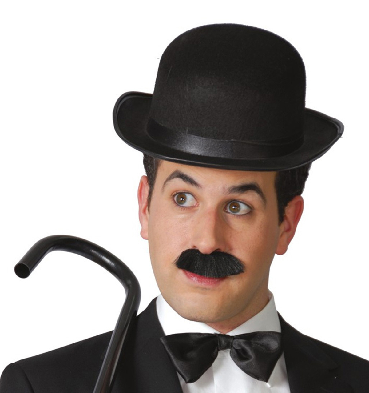 Charlie Chaplin Stil Yetişkin Şapkası – Siyah Melon Parti Şapkası