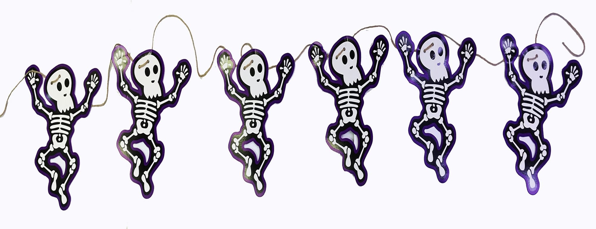 Dans Eden İskelet Şekilli Cadılar Bayramı Flama Afiş Banner 2 Metre