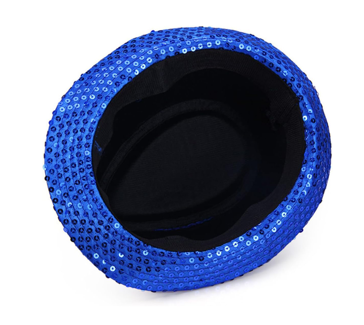 Disko Star Mavi Payetli Fötr Şapka Yetişkin Boy