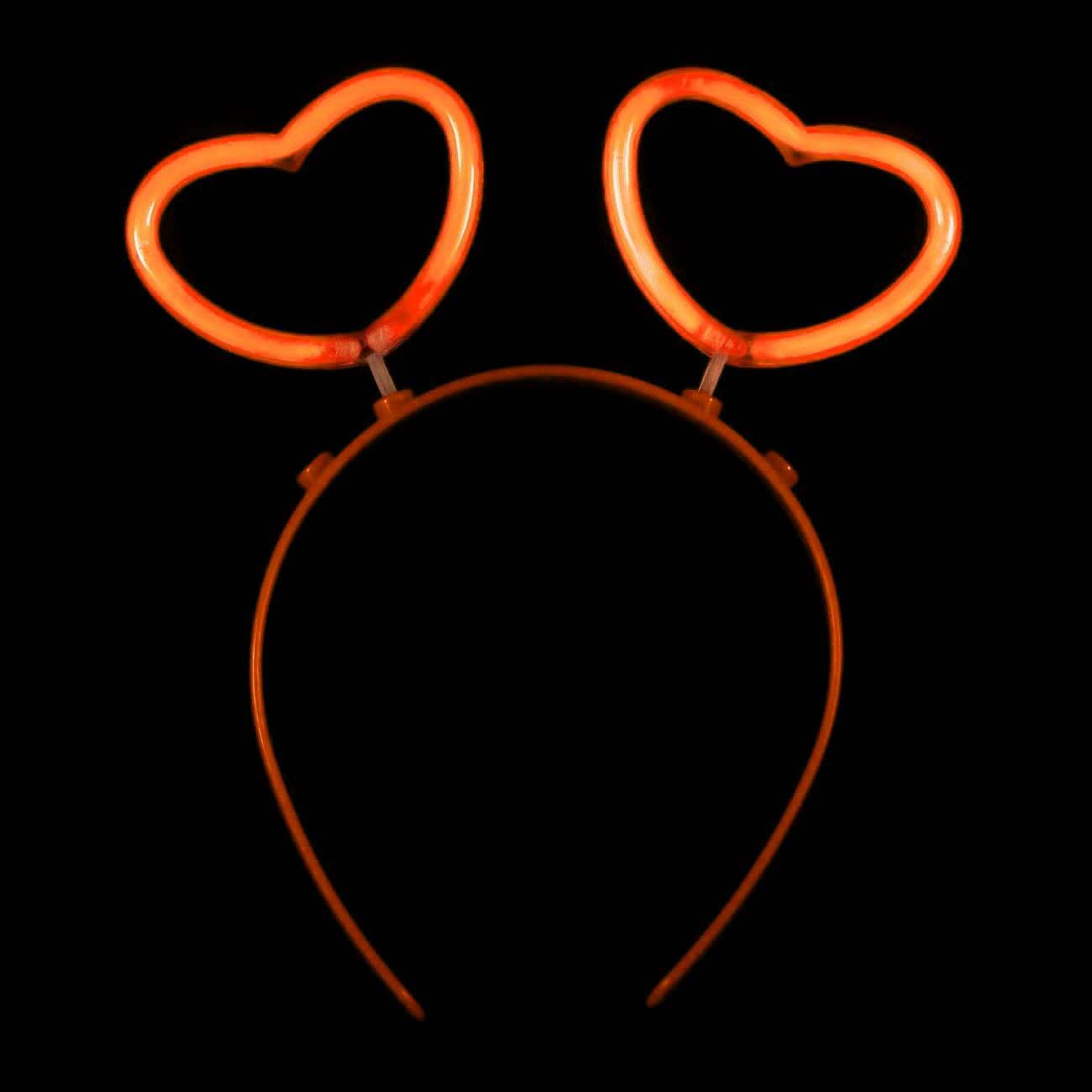 Glow Karanlıkta Yanan Fosforlu Kalp Taç 12 Adet