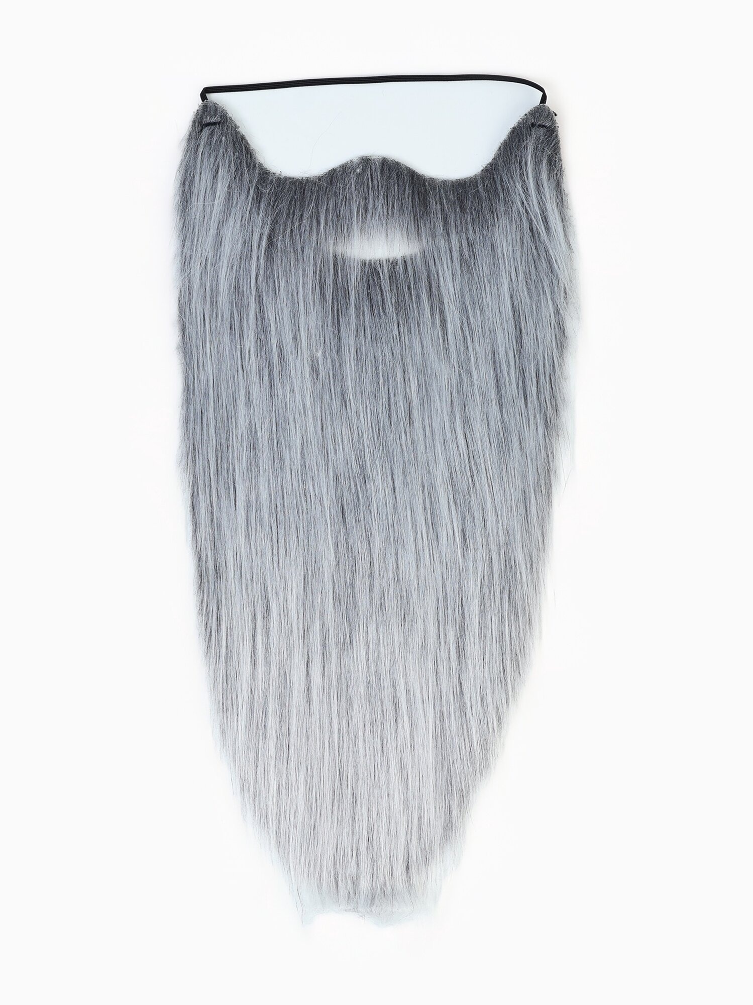 Gri Renk Lastikli Uzun Takma Sakal 40 cm