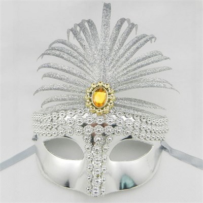 Gümüş Simli Yılbaşı Parti Maskesi 