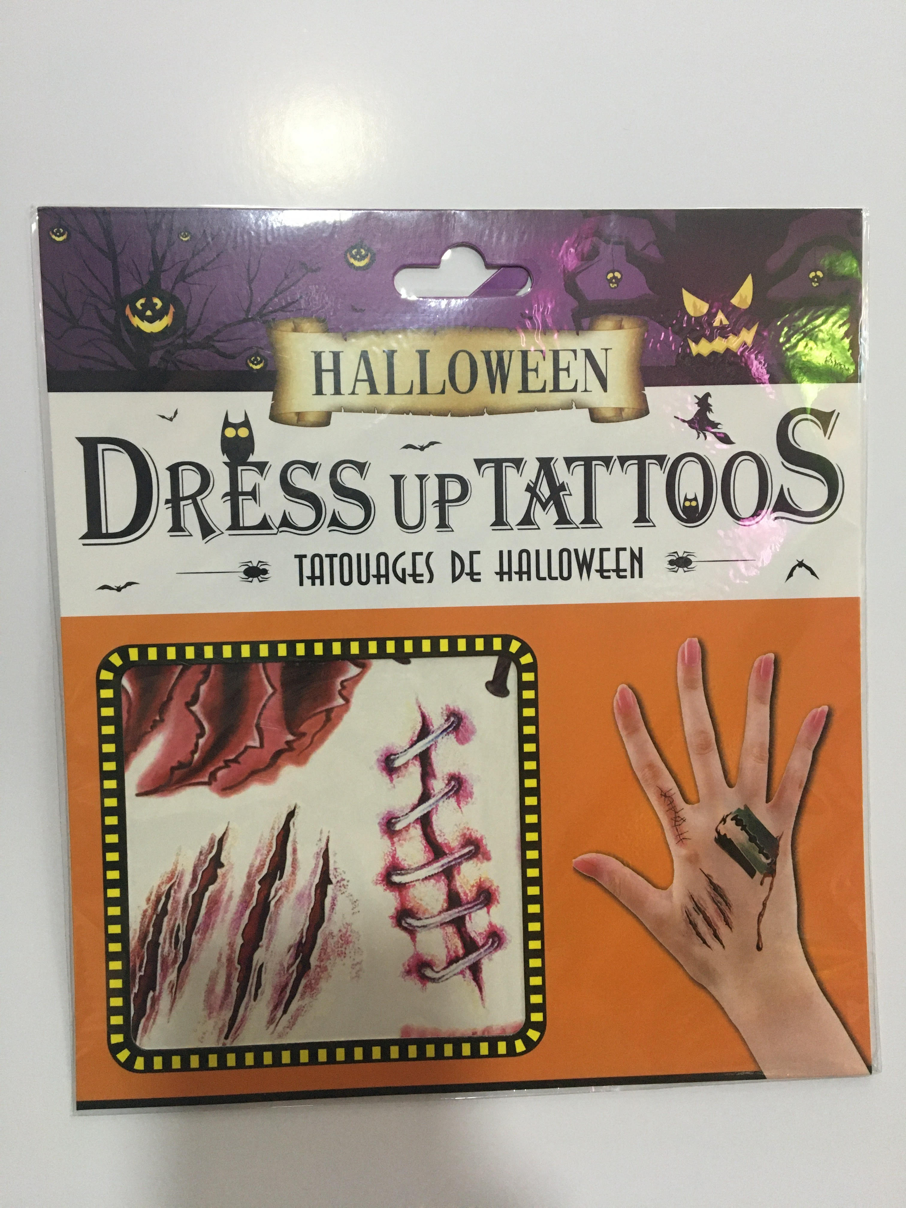 Halloween Geçici Dövme Dikiş Modeli