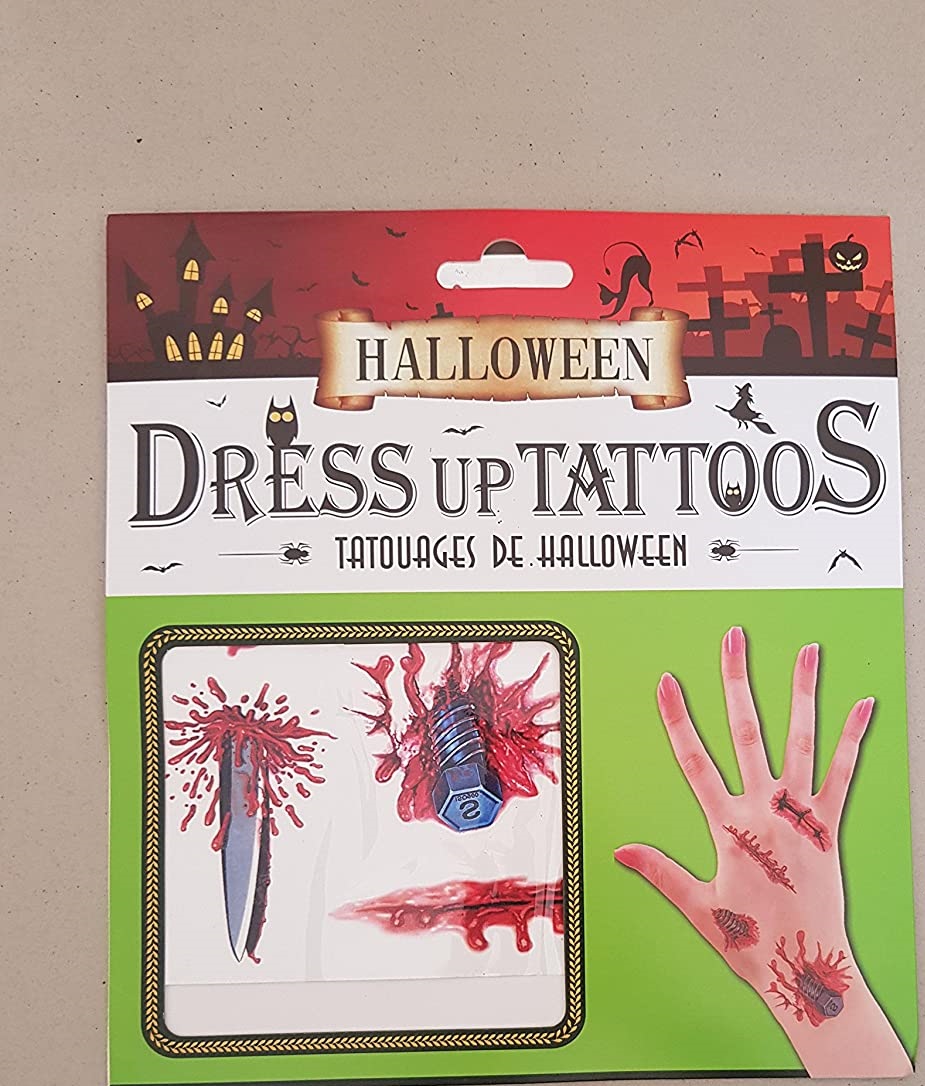 Halloween Geçici Dövme Vidalı Model