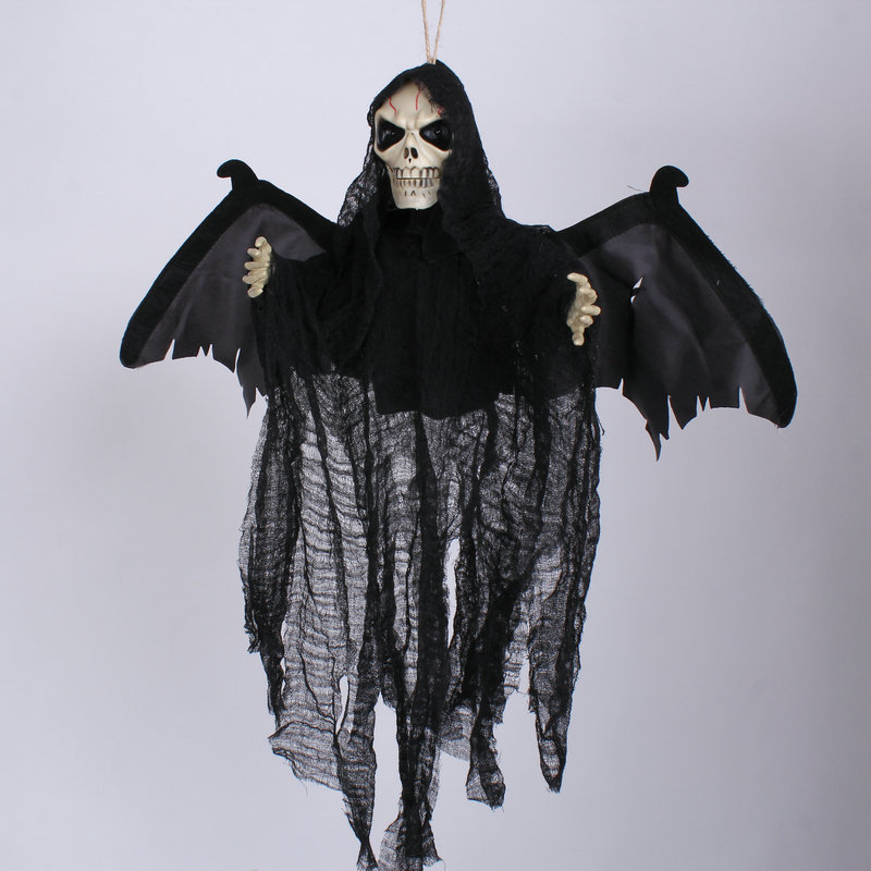 Halloween Kanat Çırpan Kurukafa Sİyah Renk