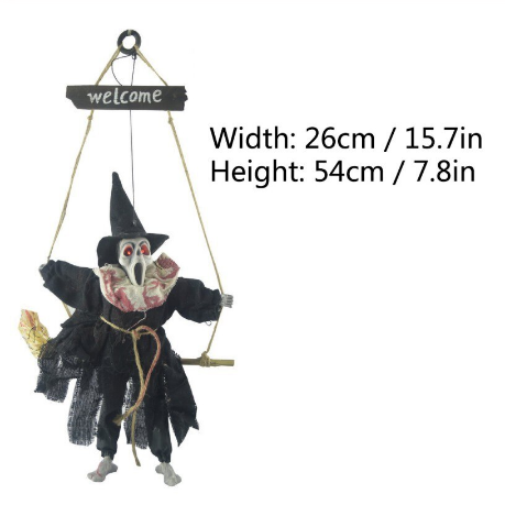 Halloween Sensörlü Sesli Işıklı Welcome İskelet Siyah