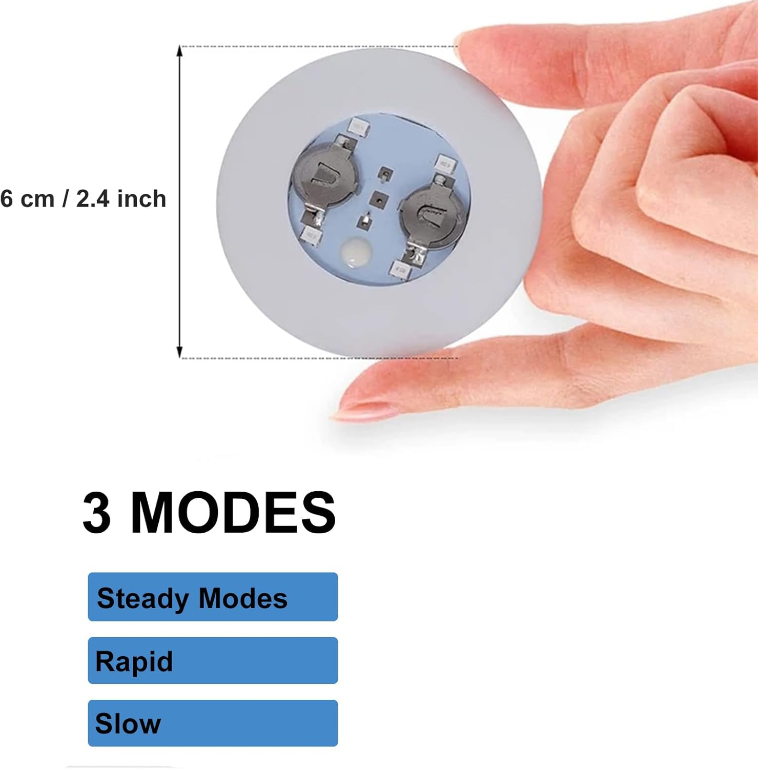 Işıklı Yapışkanlı Bardak Altı Aparatı Ledli 3 Modlu 6 cm Çap 1 Adet