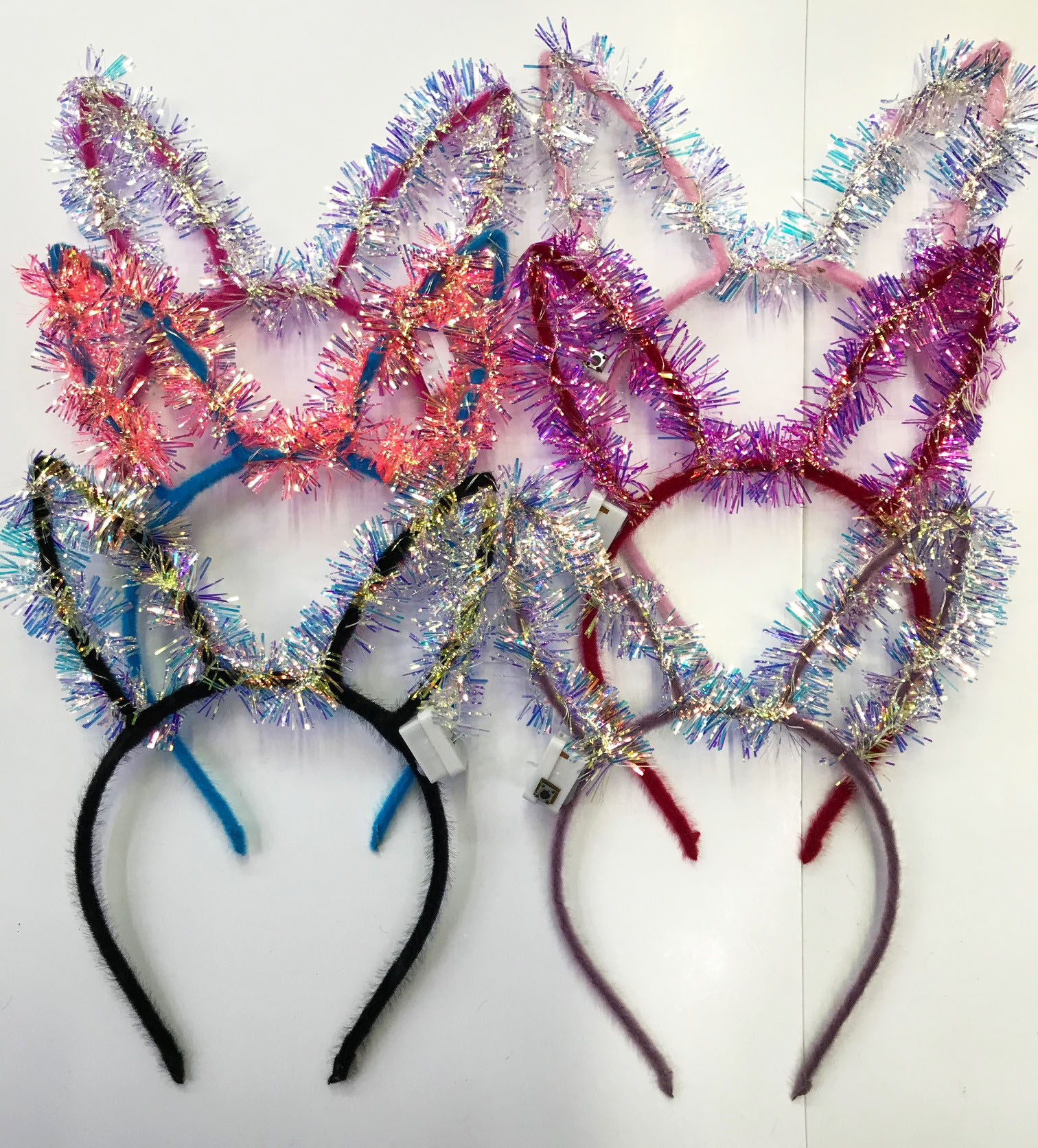 Işıklı Tavşan Tacı Püsküllü Karışık Renk 12 Adet