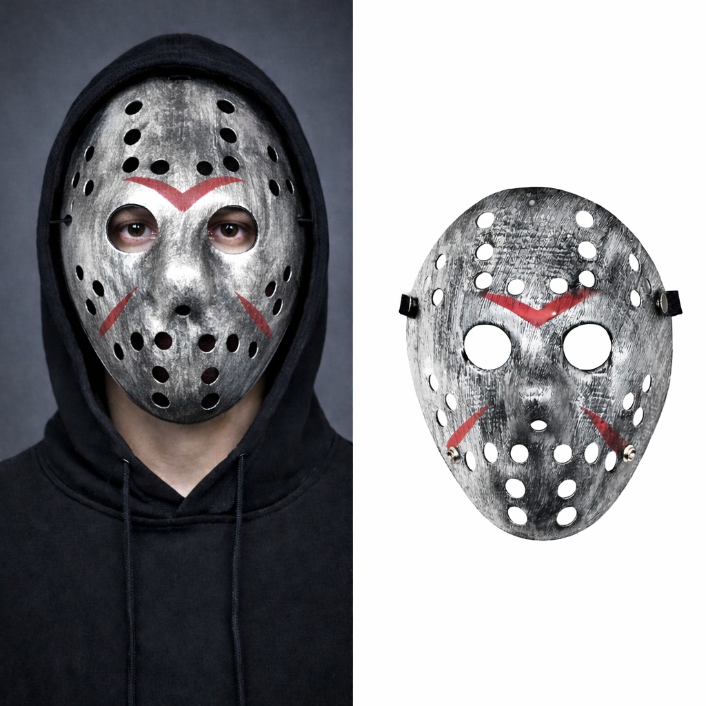 Jason Maskesi Hannibal Maskesi Metal Gümüş Renk 20x25 cm