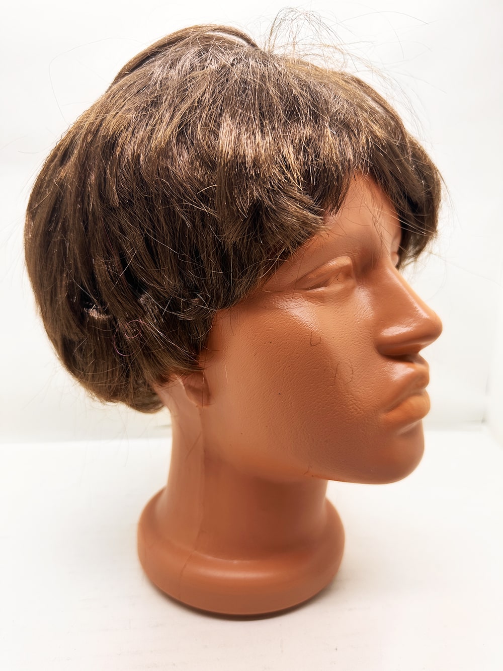 Kahve Renk Kısa Kesim İçi Astarlı Erkek Peruğu 