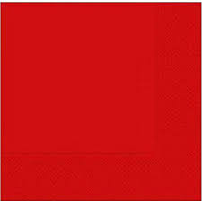 Kırmızı Renk Çift Katlı Kağıt Peçete 20 Adet