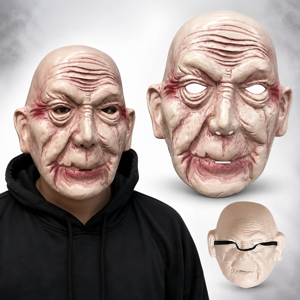 Korkunç Yaşlı Adam Gerçekçi İhtiyar Maske