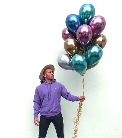 Krom Balon Karışık Renk 50 Adet