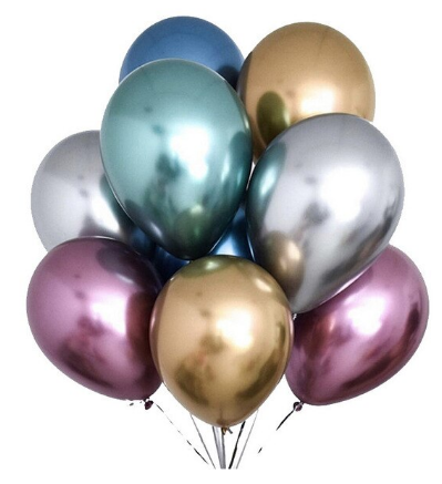 Krom Balon Karışık Renk 50 Adet