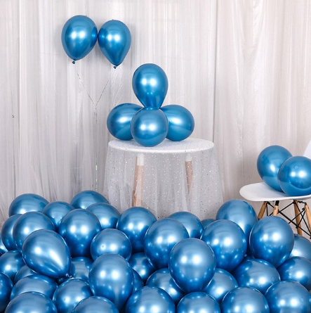 Krom Balon Mavi Renk 50 Adet