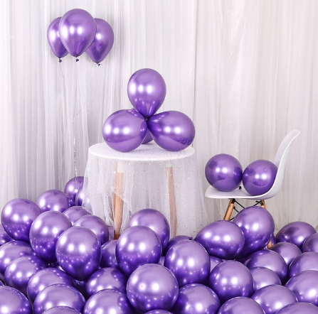 Krom Balon Mor Renk 50 Adet