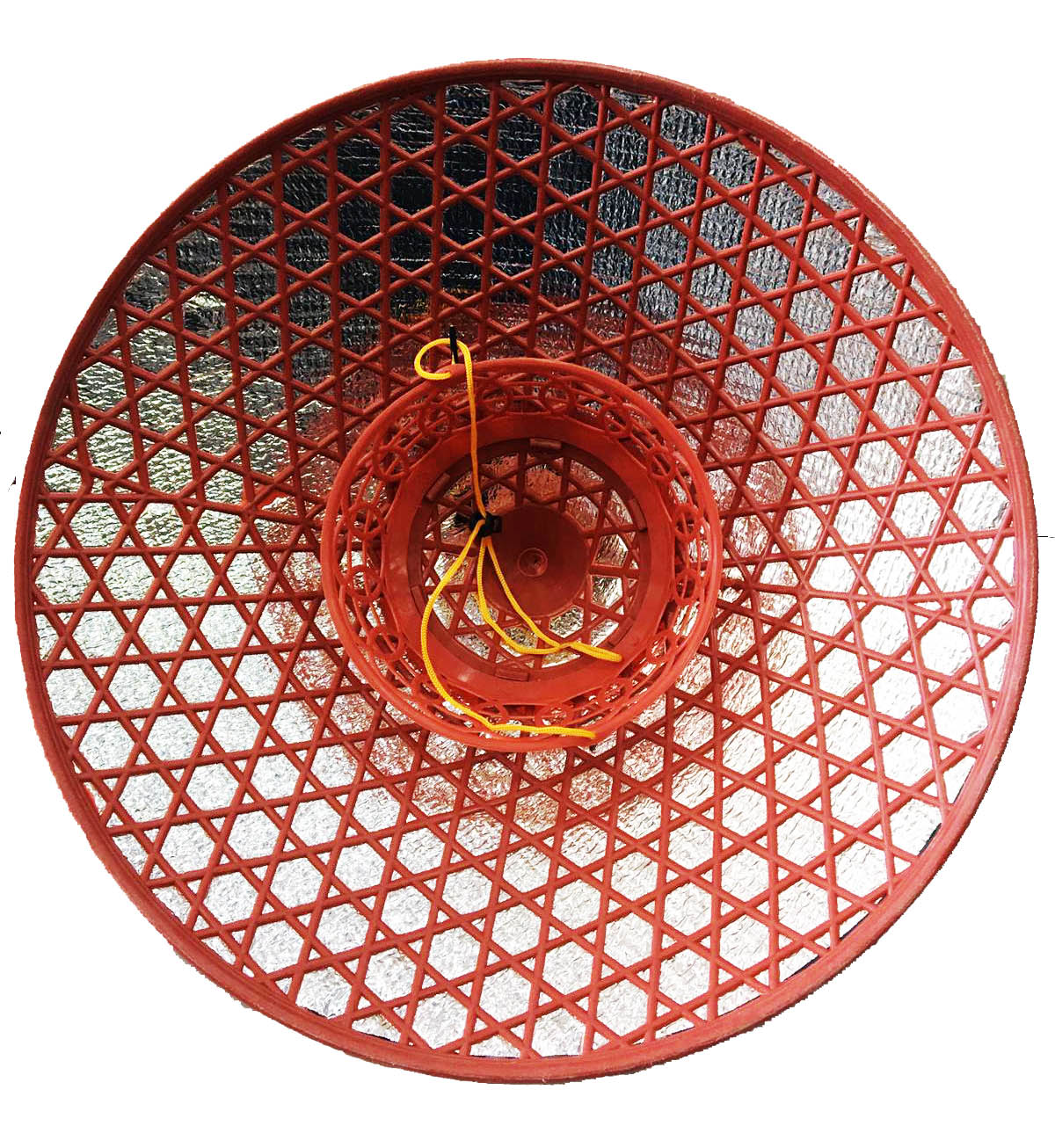 Mor Güllü Saten Kaplama Pembe Vietnam Şapkası