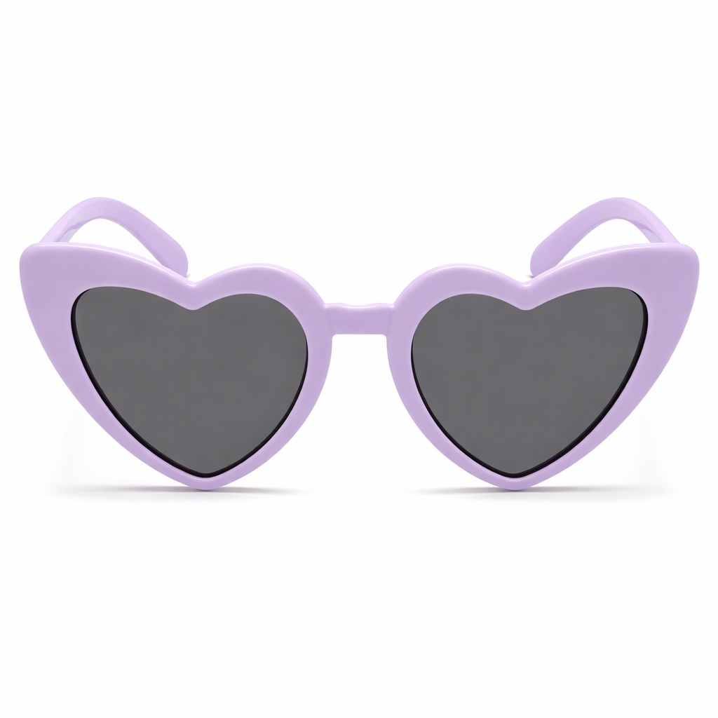 Mor Lila Retro Kalp Gözlük – 80’ler 90’lar Stil Parti Gözlüğü