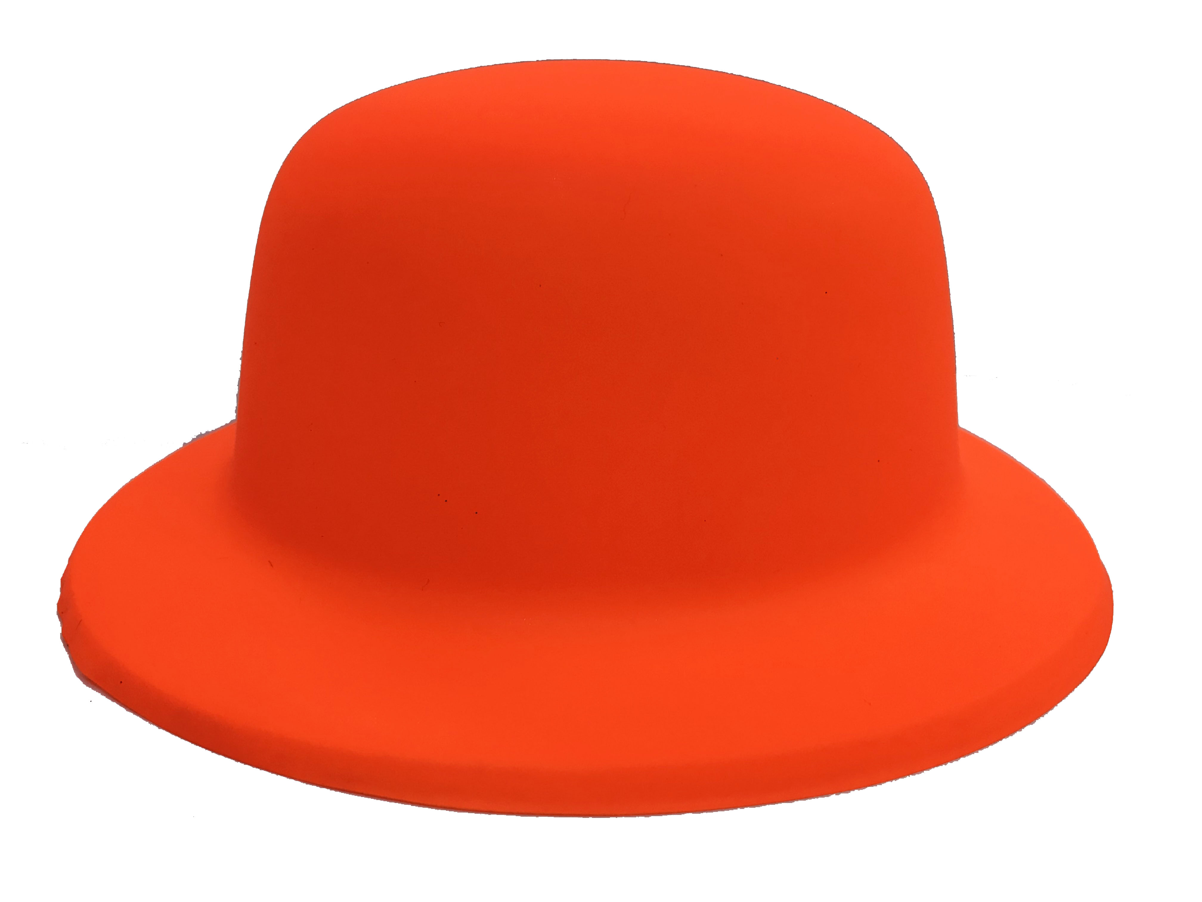 Neon Renk Plastik Melon Şapka Turuncu Renk