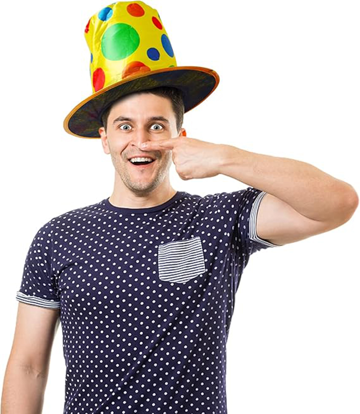 Palyaço Şapkası Rengarenk Puantiyeli 19 cm