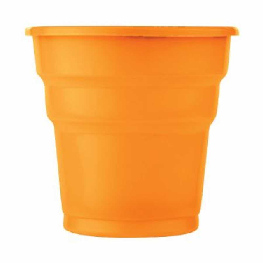 Plastik Meşrubat Bardağı Turuncu 180cc-7oz 25li
