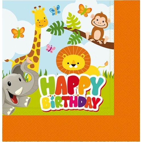 Safari Sevimli Hayvanlar Peçete 20 Adet