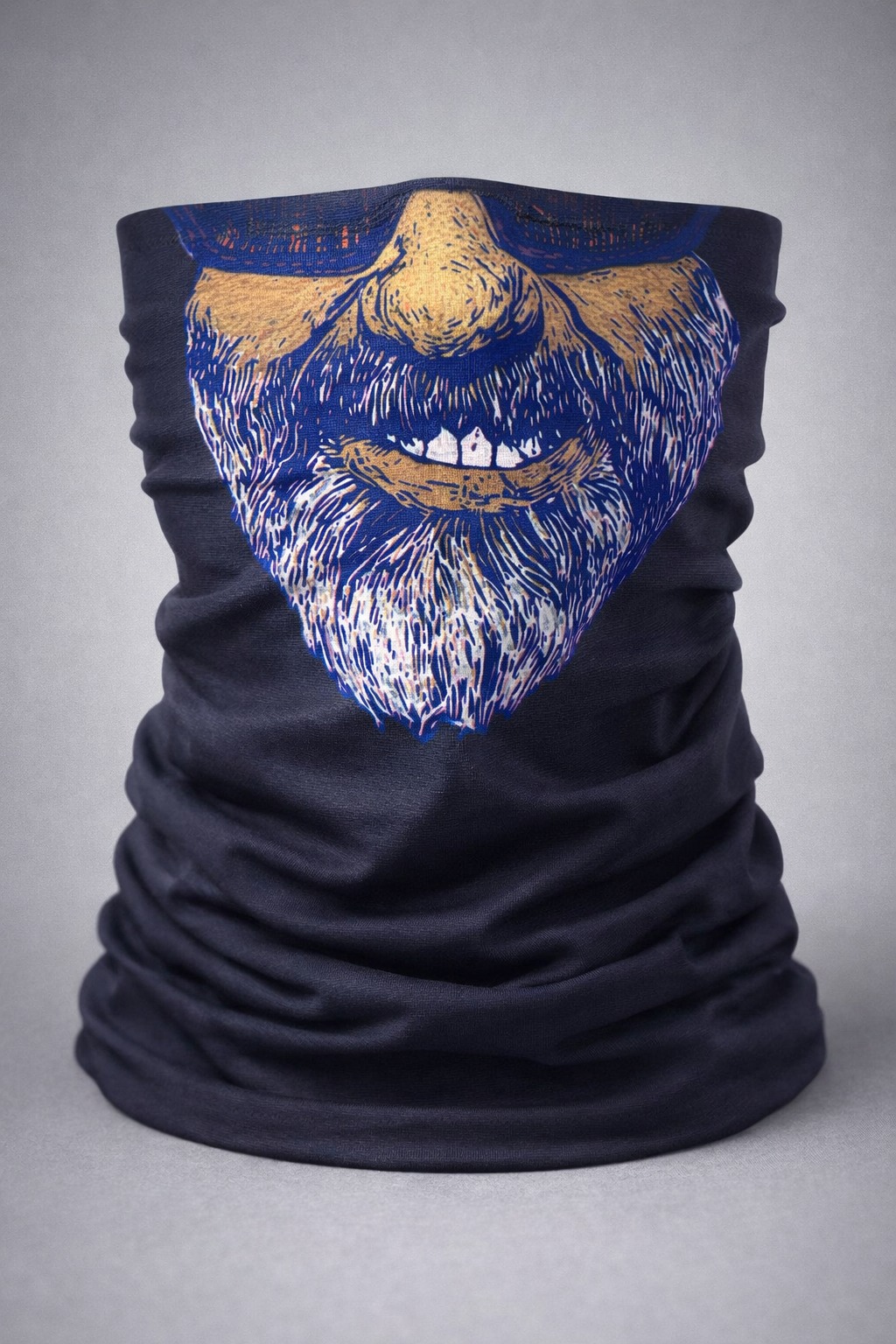 Sakallı Yüz Desenli Baf Buff – Çok Amaçlı Boyunluk & Maske 1 No