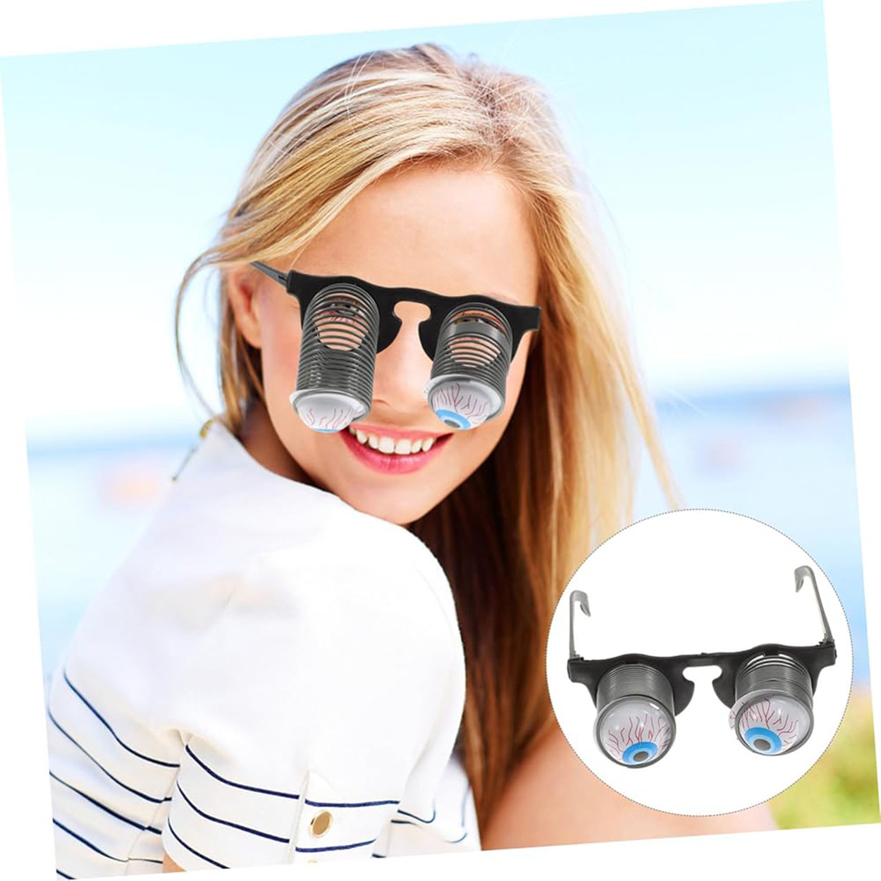 Sallanan Şaka Gözlüğü Yaylı Gözlük Akar Gözlük