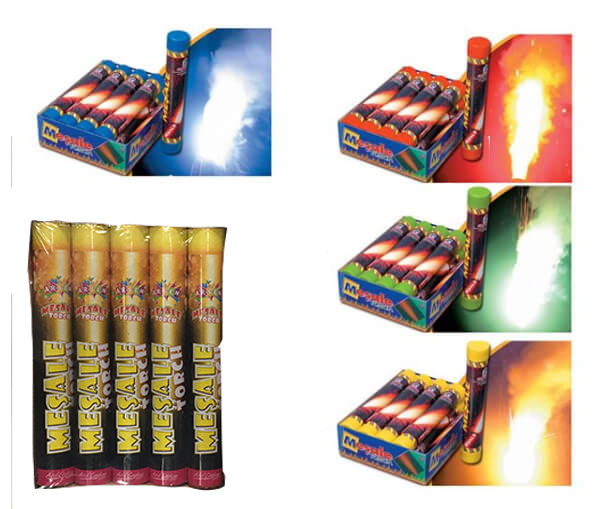 Sarı Renk Meşale 25 cm 1 Adet