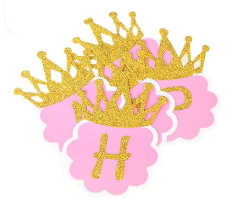 Simli Happy Birthday Flama Dekor 3 Metre Pembe Renk