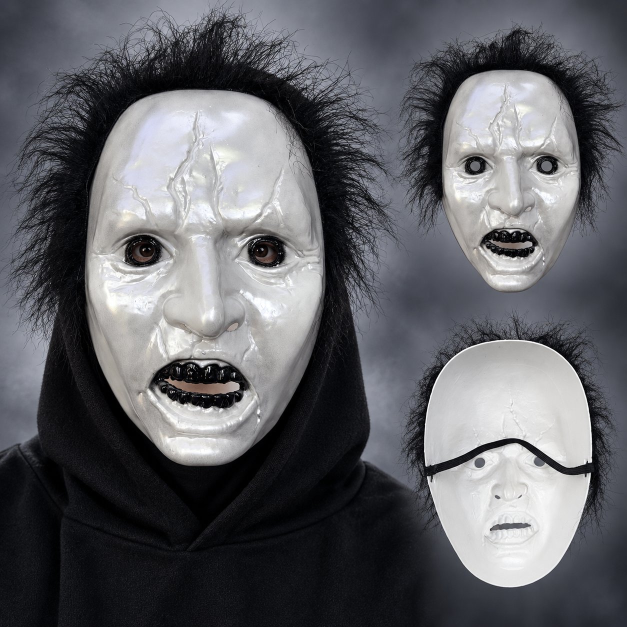 Siyah Saçlı Michael Myers Plastik Karakter Maskesi