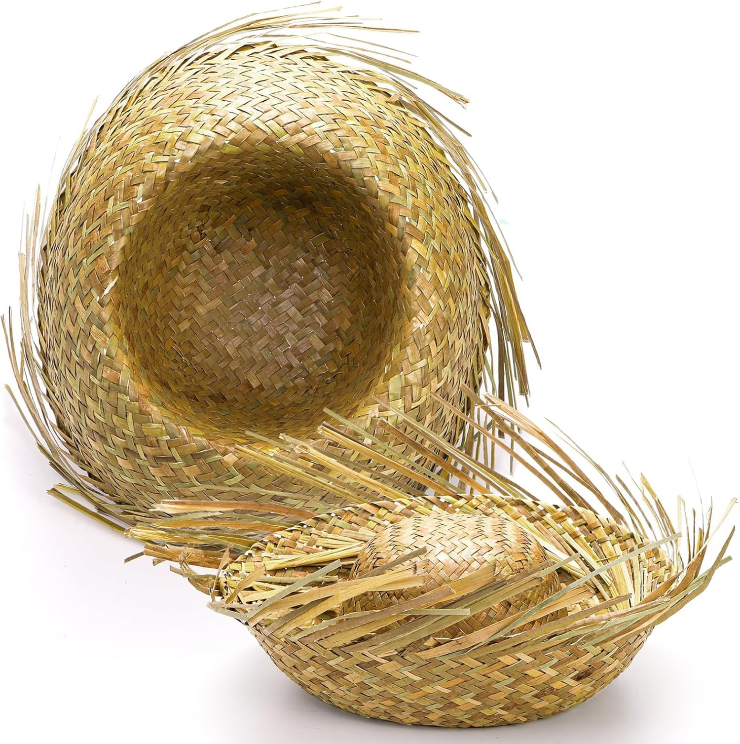 Tropikal Parti Naturel Hasır Hawaii Şapkası 13x36 cm