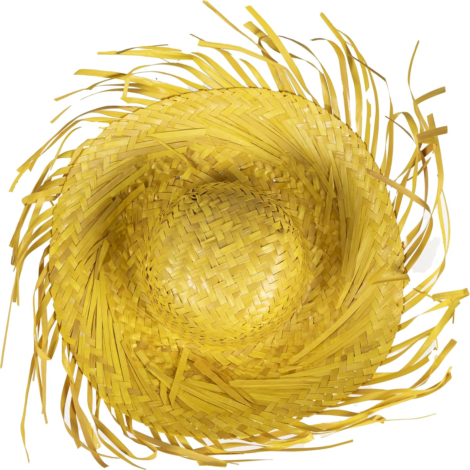 Tropikal Parti Sarı Hasır Hawaii Şapkası 13x36 cm