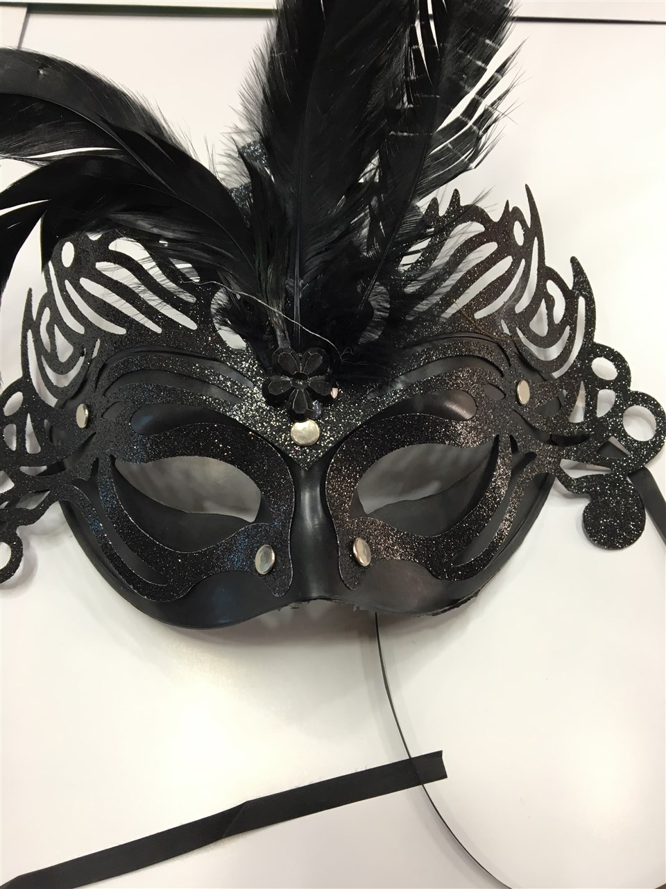 Tüylü Simli Kelebek Parti Maskesi Karışık Renk 12 Adet