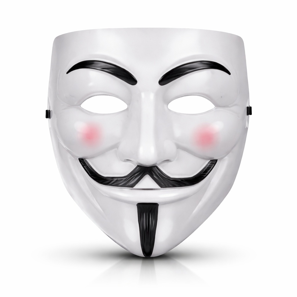 V Mask Premium Vendetta Beyaz Maske (Guy Fawkes Stil)