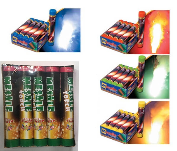 Yeşil Renk Meşale 25 cm 1 Adet