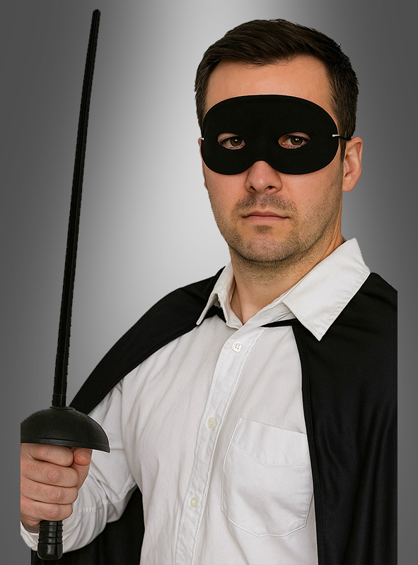 Zorro Kostüm Plastik Aksesuar Seti – Maske ve Kılıç (67 cm)