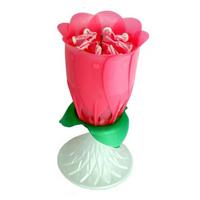  Pembe Işıklı Müzik Sesli Doğum Günü Pasta Mumu Büyük Boy