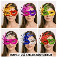 6’lı Çift Renkli Venedik Karton Parti Maskesi Seti
