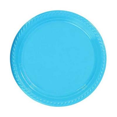 Açık Mavi Plastik Tabak 22 cm 25li