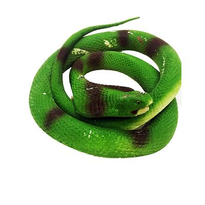 Açık Yeşil Renk Yassı Kafa Yumuşak Gerçekçi Kobra Yılan 95 cm