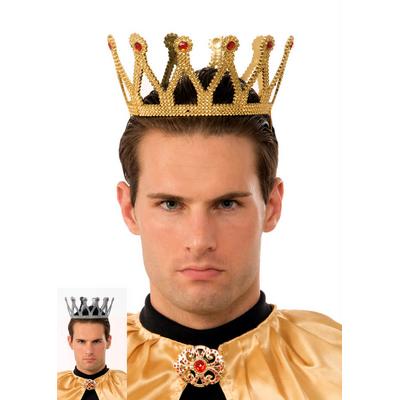 Altın Renk Çocuk ve Yetişkin Uyumlu Kral Tacı 