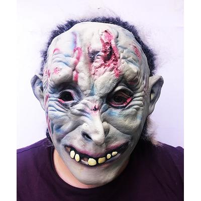 Arkası Saçlı Yara İzli Lateks Et Mumya Vampir Maskesi