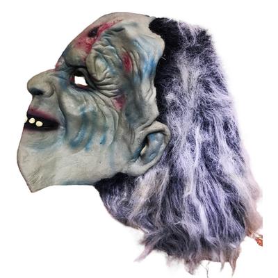 Arkası Saçlı Yara İzli Lateks Et Mumya Vampir Maskesi