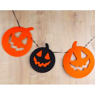 Balkabağı Keçe Süsleme Dekor 3 lü 20X23 cm 1.70 Metre 