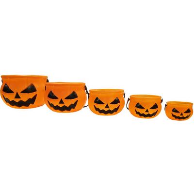 Balkabağı Şeker Kovası - Halloween Kabak Kova 5 li