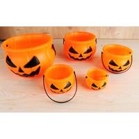 Balkabağı Şeker Kovası - Halloween Kabak Kova 5 li